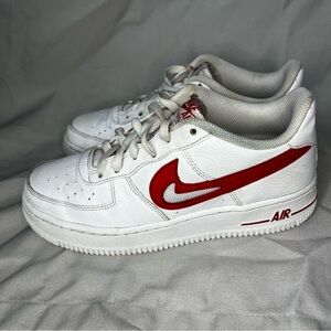 Nike Air Force 1 GS White University Red'DR7970-100 Size 5y / Women's 6.5